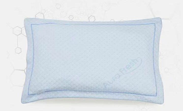 Aura Fresh pillowcase in light blue diamond-quilted Turkish fabric